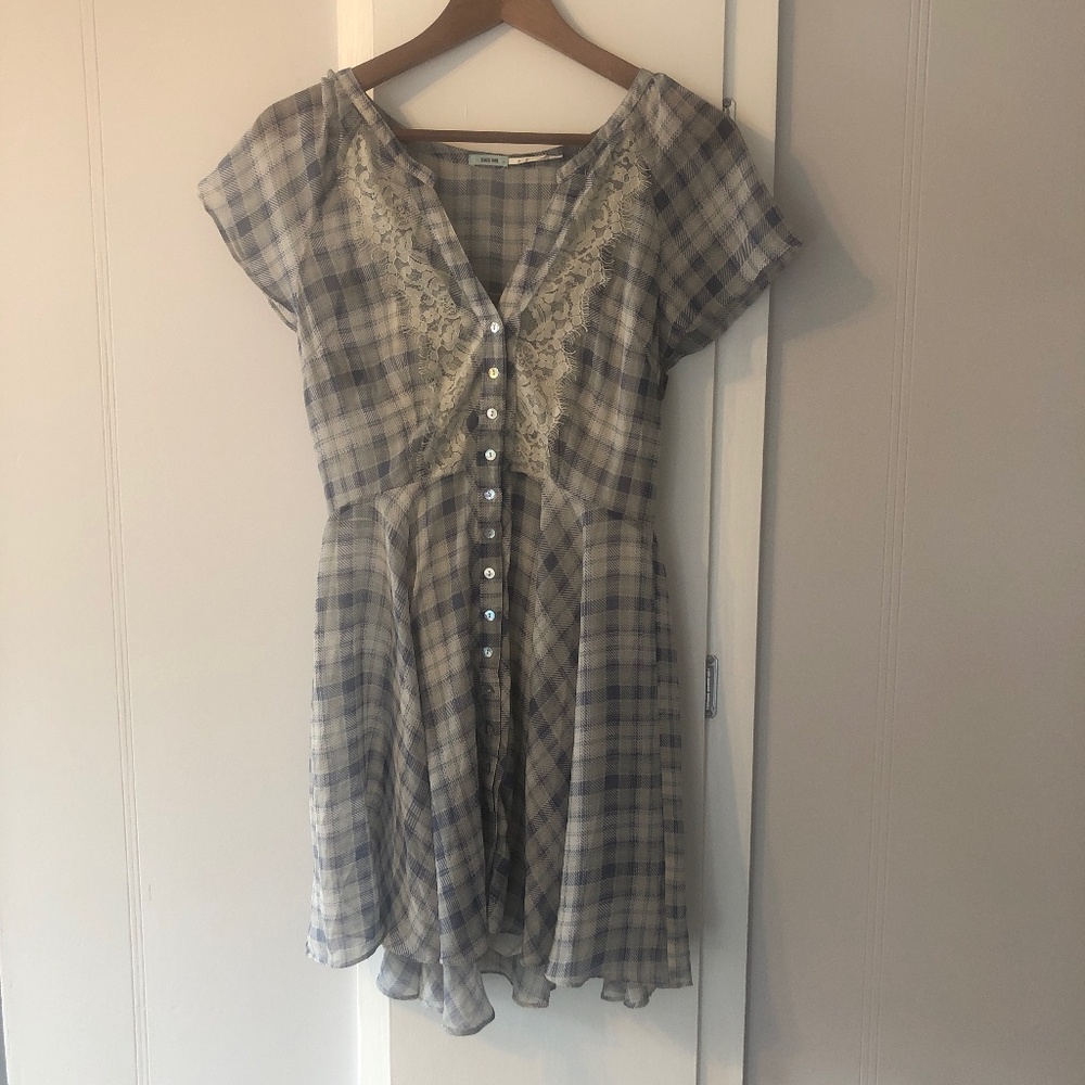 Kimchi Blue Sheer Mini Dress with Slip